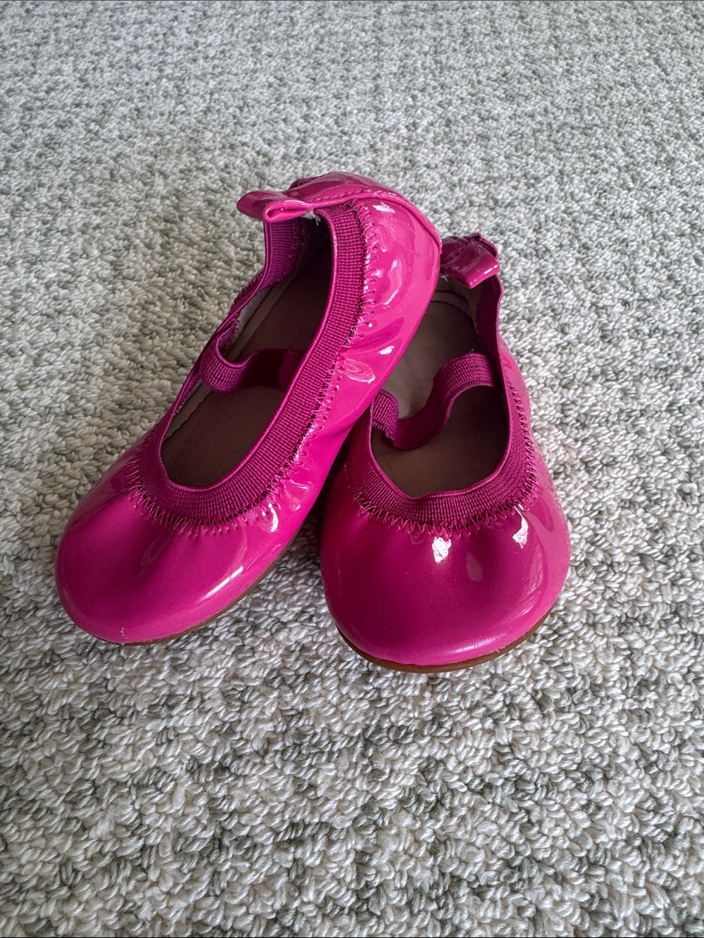 Yosi Samra Hot Pink Patent Mary Jane Flats